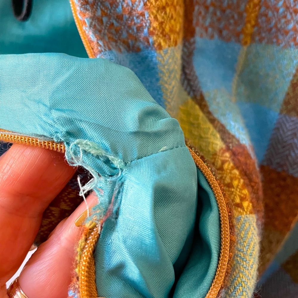 ENGLISH CLIENTELE Vintage Multicolored Gingham Sweetheart Dress - Picture 8 of 12